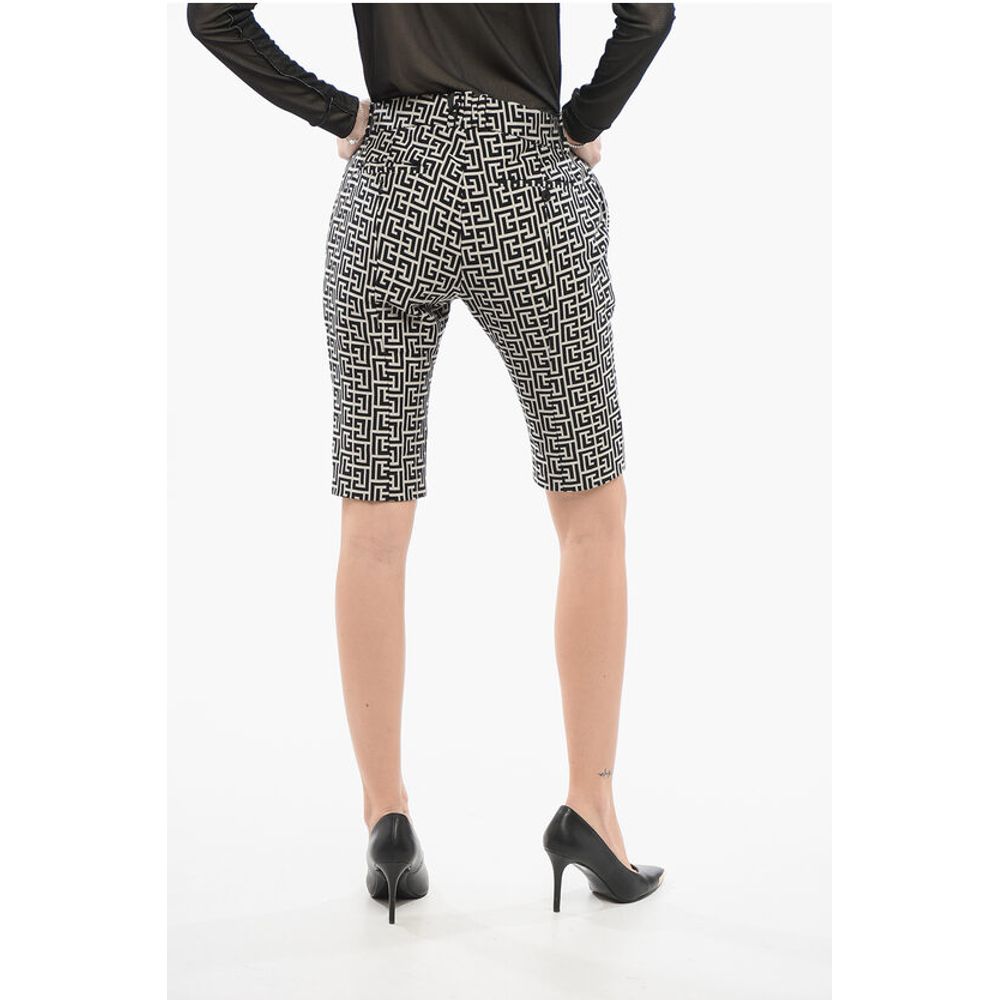 Monogram Cotton Skinny Fit Shorts