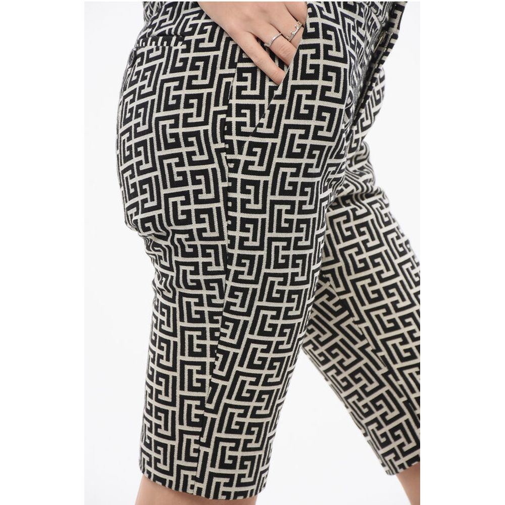 Monogram Cotton Skinny Fit Shorts