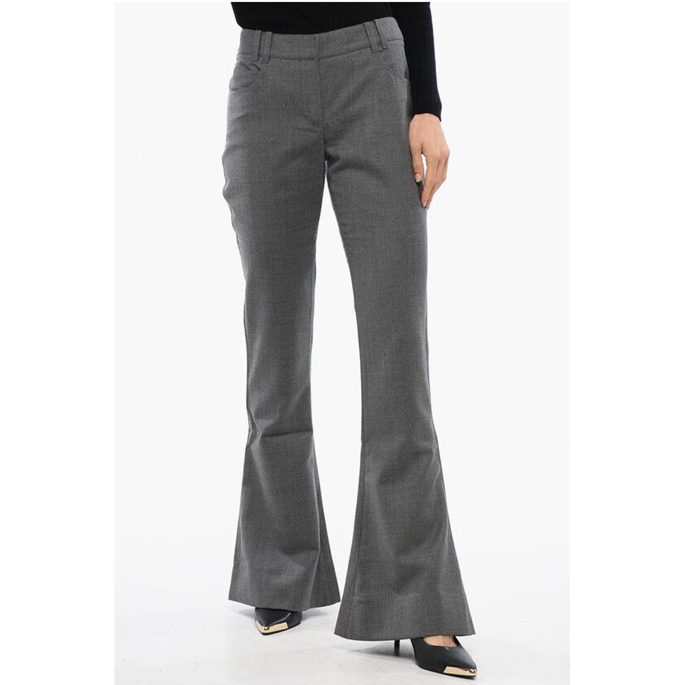 Wool Low-rise Flared Pants