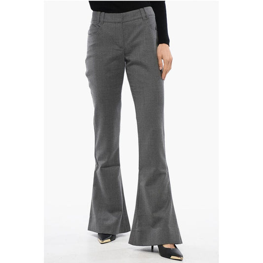 Wool Low-rise Flared Pants