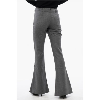 Wool Low-rise Flared Pants