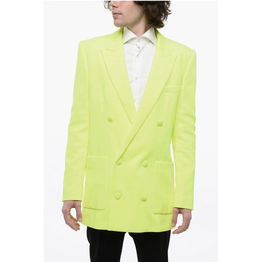 Double-breasted NEON Blazer with Patch Pockets