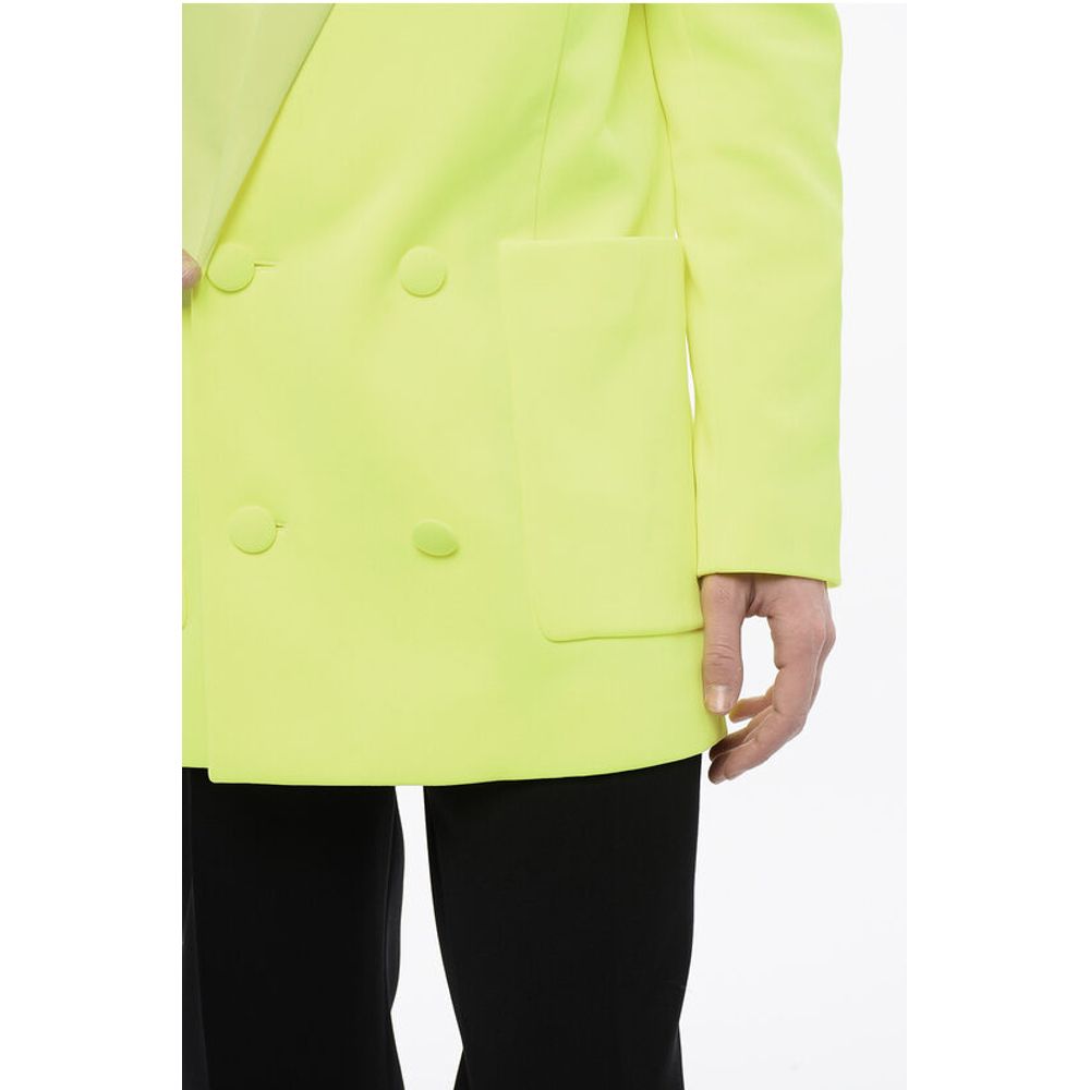 Double-breasted NEON Blazer with Patch Pockets