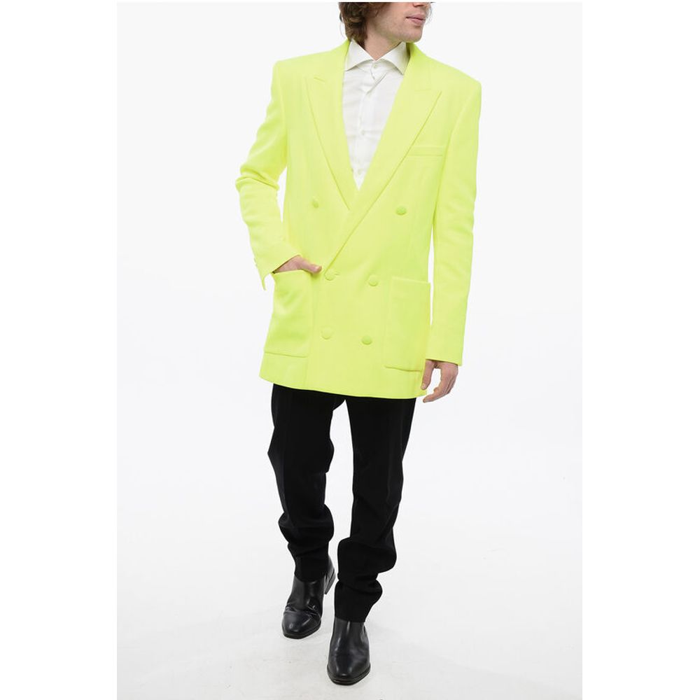 Double-breasted NEON Blazer with Patch Pockets