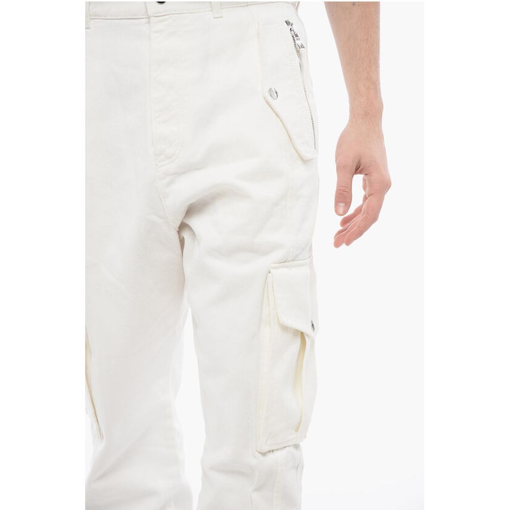 Tapered Fit Denim Cargo Pants