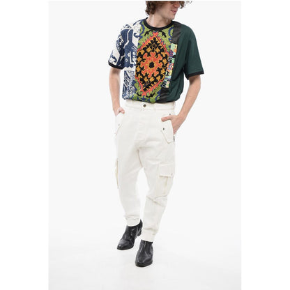 Tapered Fit Denim Cargo Pants