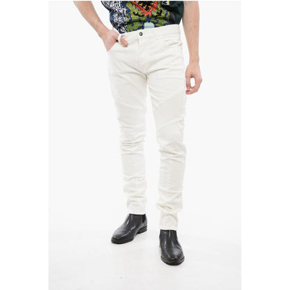 Tapered Fit Biker Denims with Belt Loops 15cm