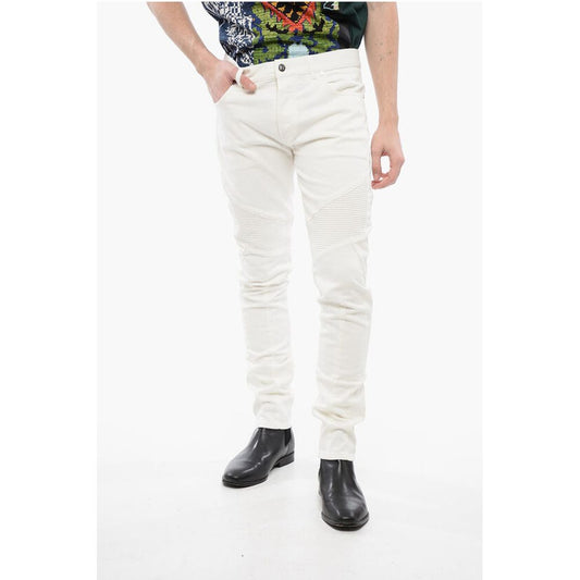 Tapered Fit Biker Denims with Belt Loops 15cm