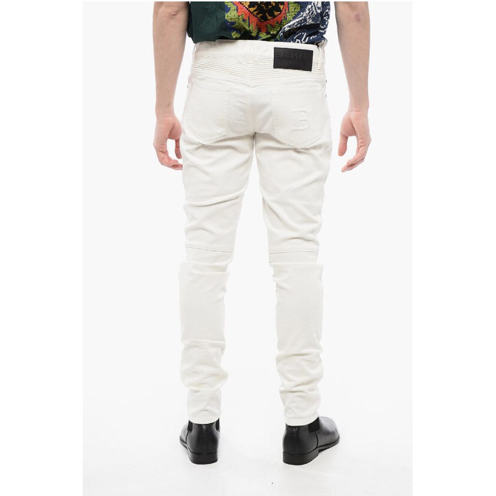Tapered Fit Biker Denims with Belt Loops 15cm