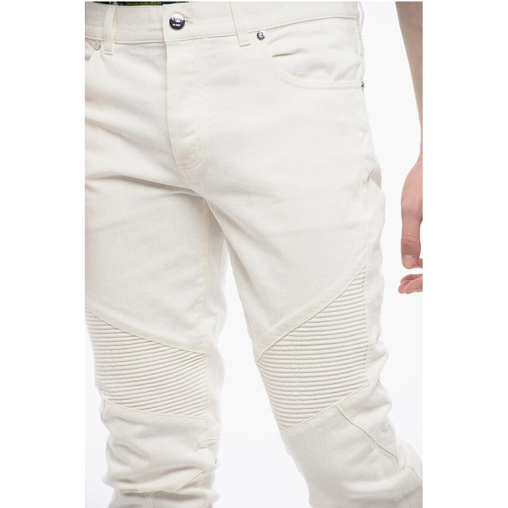 Tapered Fit Biker Denims with Belt Loops 15cm