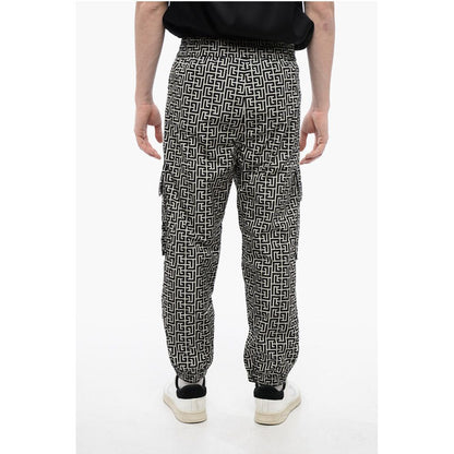 Monogram Nylon Cargo Sweatpants with Cuffs