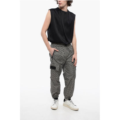 Monogram Nylon Cargo Sweatpants with Cuffs