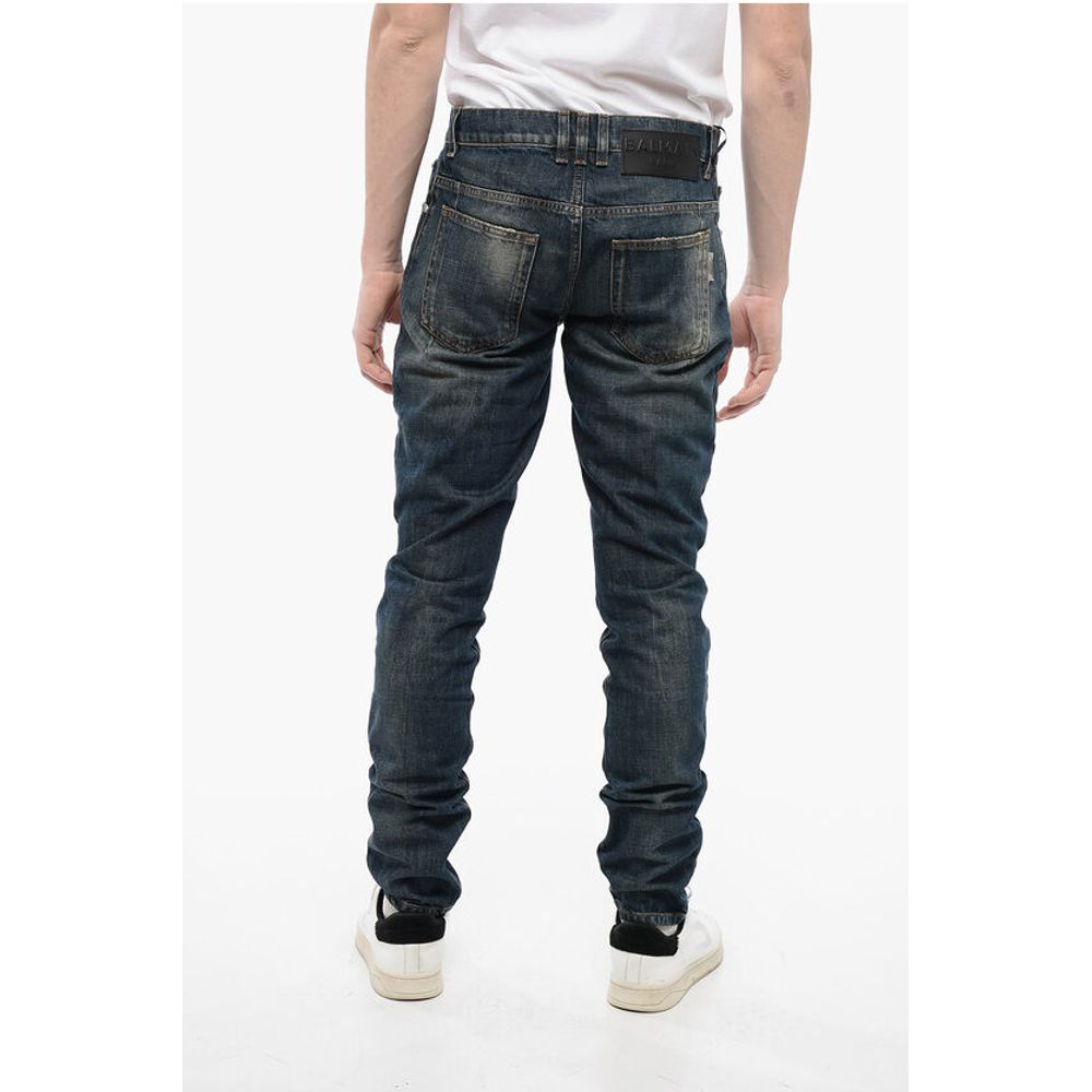 Slim Fit Stone Washed Denims 15cm