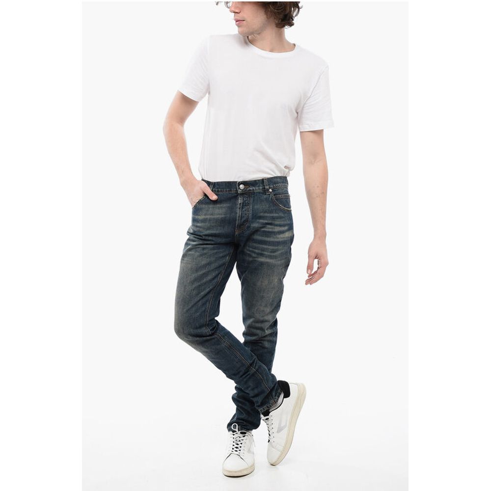 Slim Fit Stone Washed Denims 15cm
