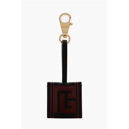 Leather Logoed Key Chain with Holder Hook