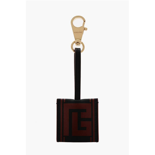 Leather Logoed Key Chain with Holder Hook