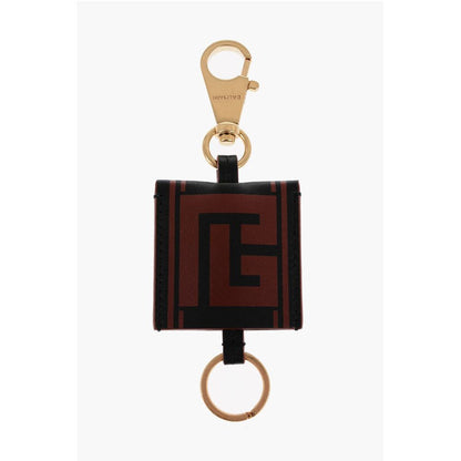 Leather Logoed Key Chain with Holder Hook
