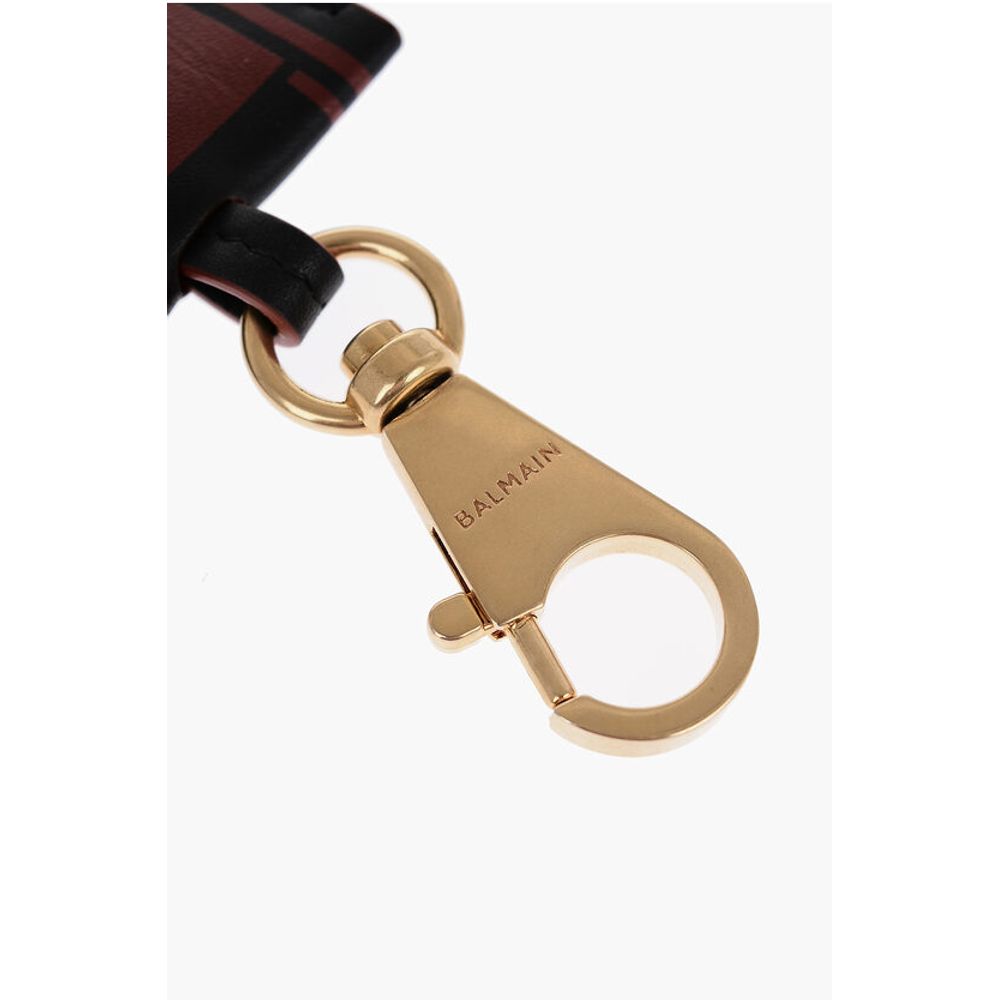 Leather Logoed Key Chain with Holder Hook