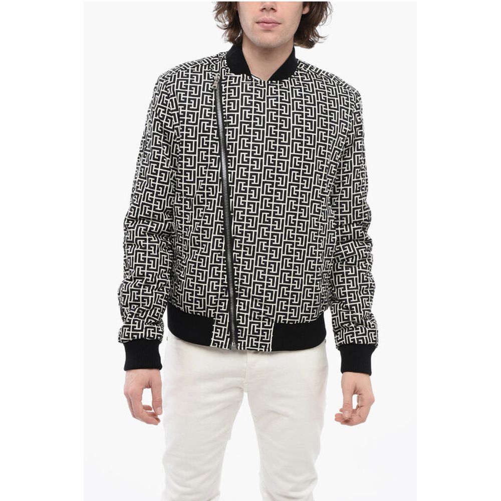 Monogram Padded Bomber Jacket with Decentralized Zip
