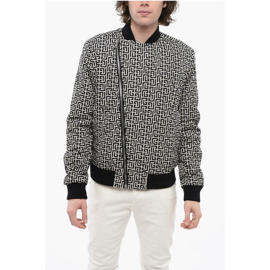 Monogram Padded Bomber Jacket with Decentralized Zip