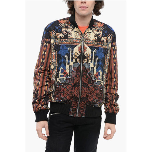 Reversible CARPET Nylon Bomber Jacket with Front Zip