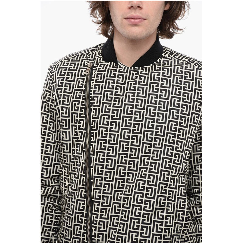 Monogram Padded Bomber Jacket with Decentralized Zip