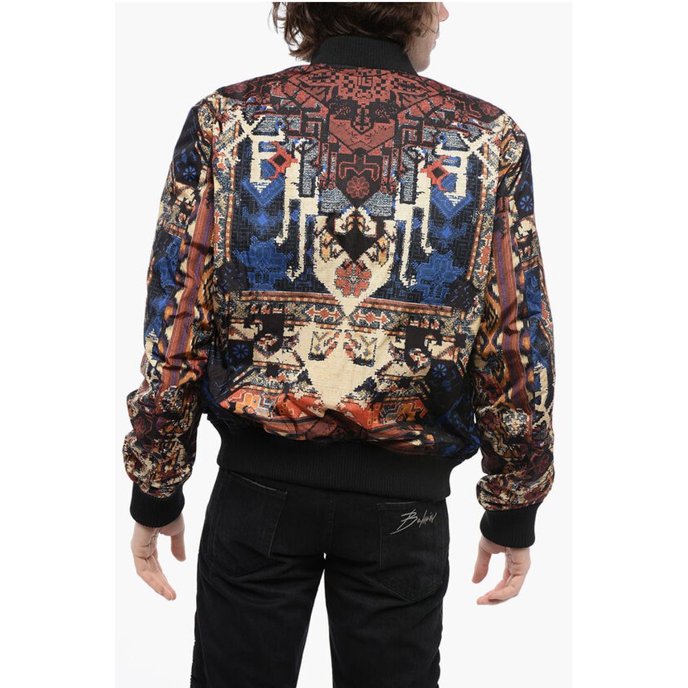 Reversible CARPET Nylon Bomber Jacket with Front Zip