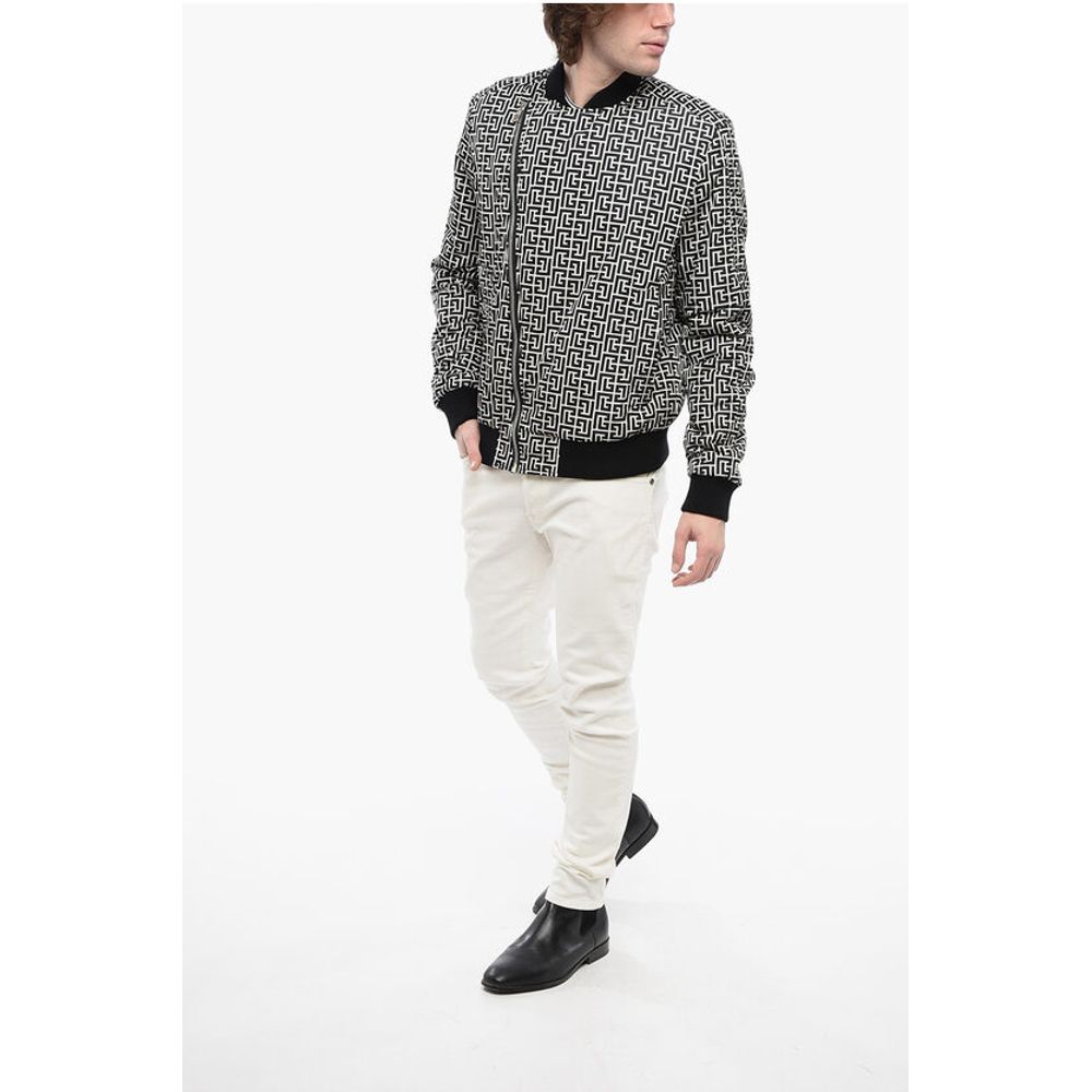 Monogram Padded Bomber Jacket with Decentralized Zip