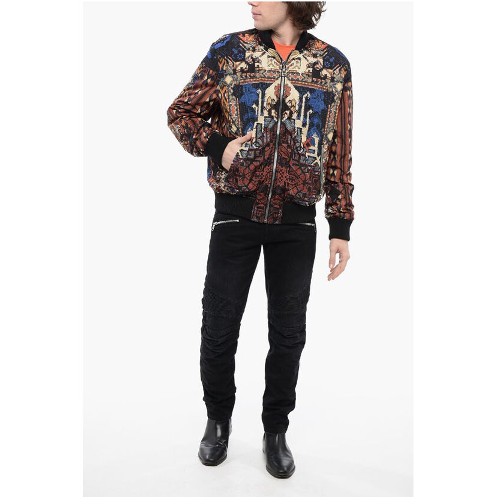Reversible CARPET Nylon Bomber Jacket with Front Zip