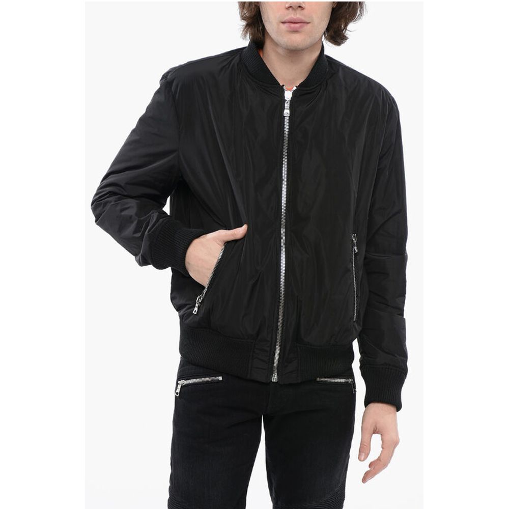 Reversible CARPET Nylon Bomber Jacket with Front Zip