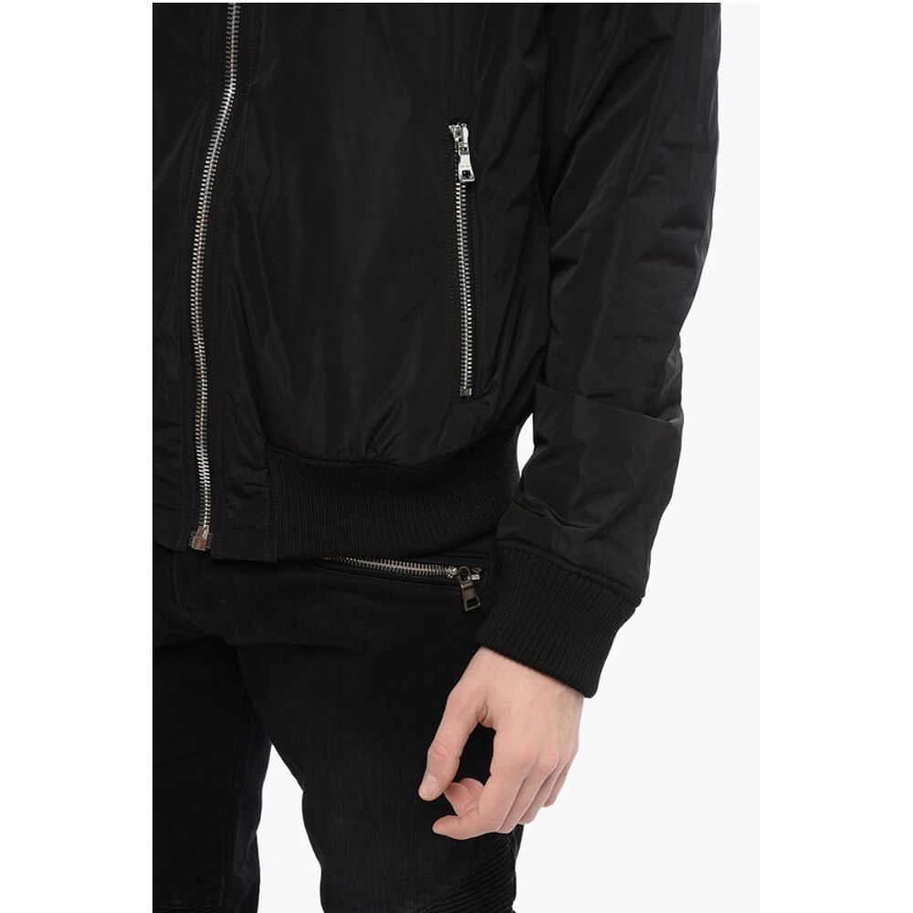 Reversible CARPET Nylon Bomber Jacket with Front Zip
