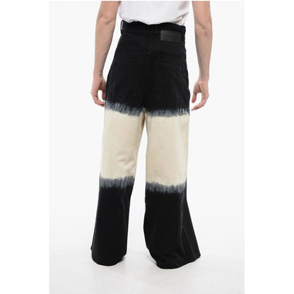 Extra Wide Leg Denims with Tie Dye Denims