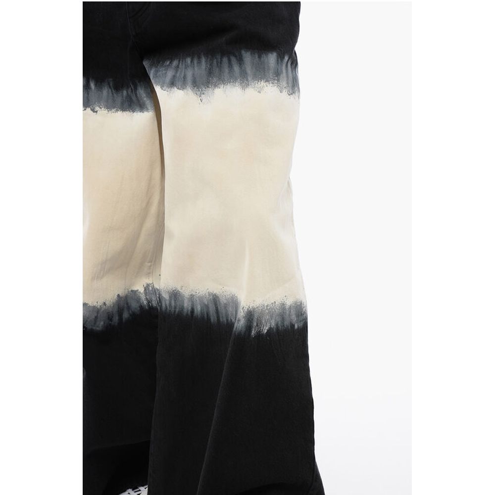 Extra Wide Leg Denims with Tie Dye Denims