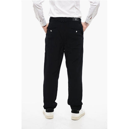 Viscose Cropped Fit Pants with Cuffs