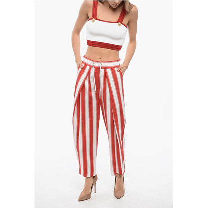 Striped Pants With Drawstings