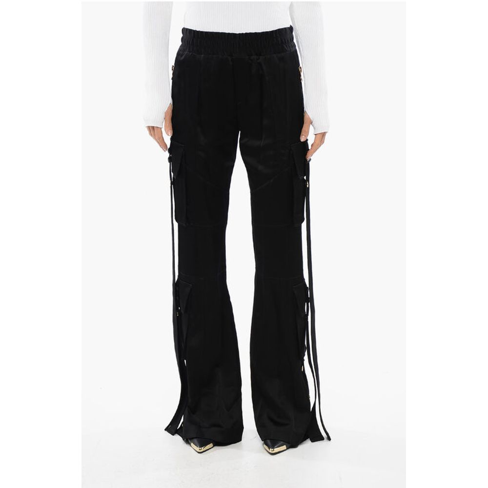 Satin Cargo Pants