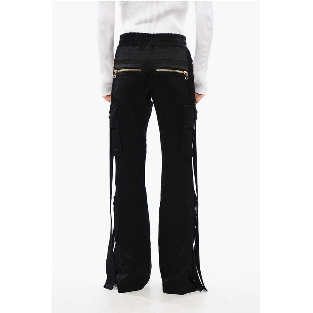 Satin Cargo Pants