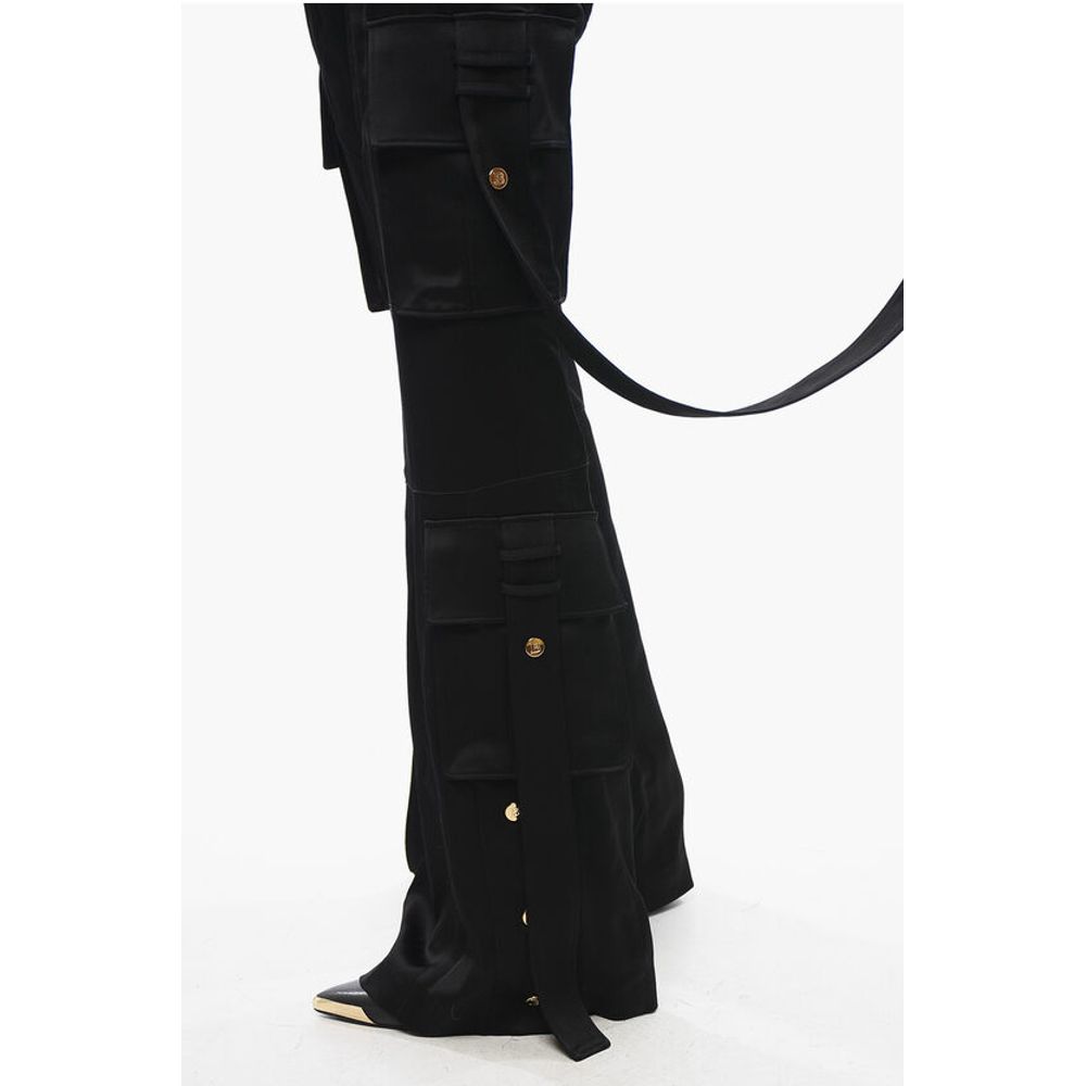 Satin Cargo Pants