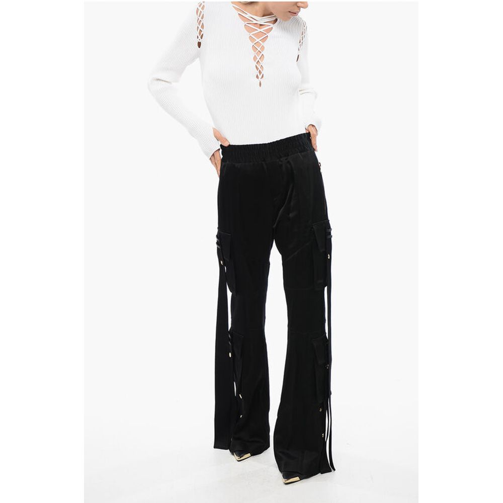 Satin Cargo Pants
