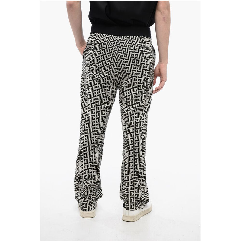 Double Jersey Sweatpants with Monogram Motif