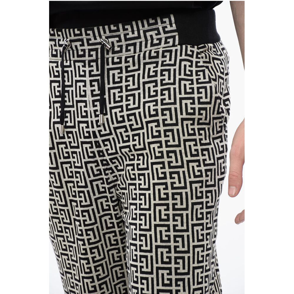 Double Jersey Sweatpants with Monogram Motif