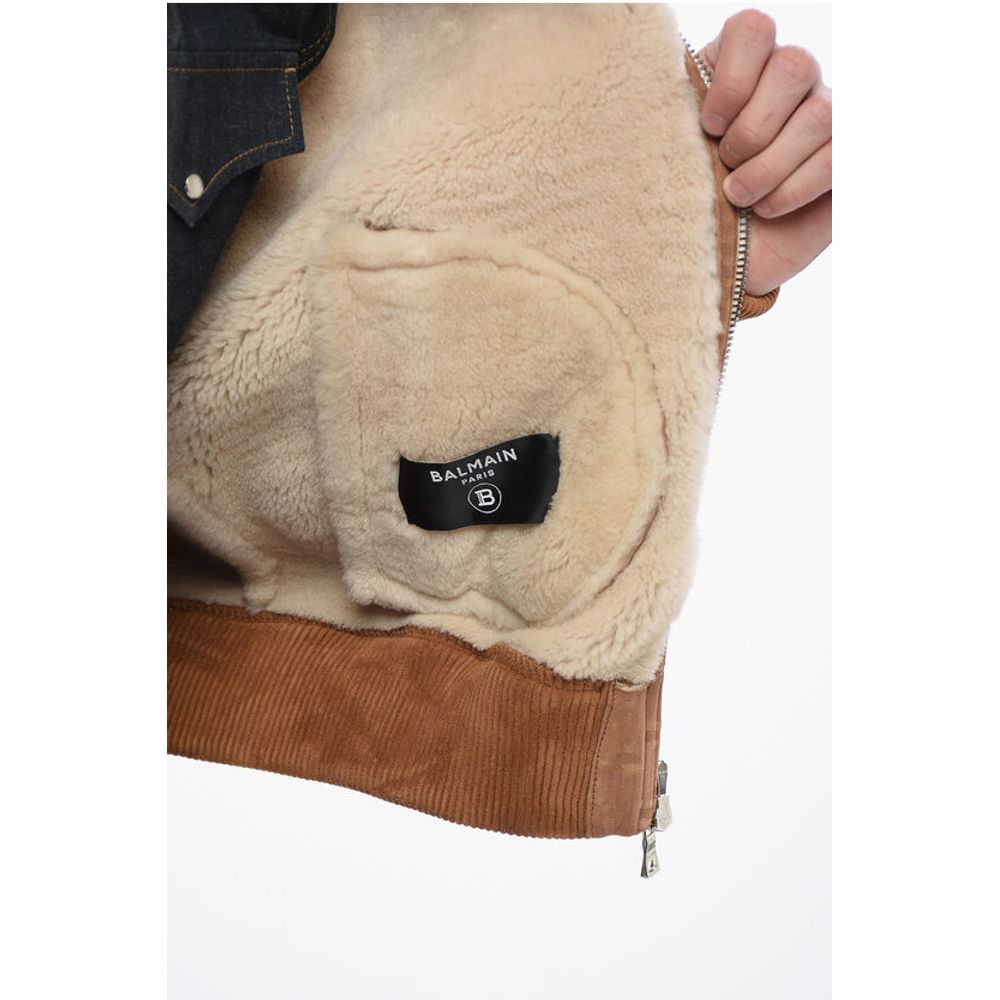 Monogrammed Shearling Bomber Jacket