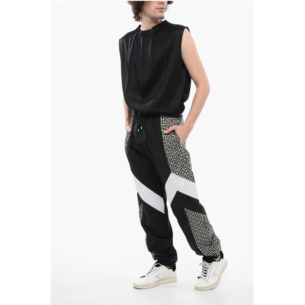 Nylon MULTICUTS Sweatpants with Monogram Inserts