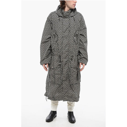 Nylon Parka Fit Windbreaker with Monogram Motif