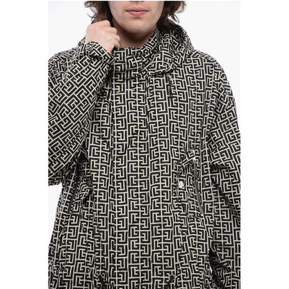 Nylon Parka Fit Windbreaker with Monogram Motif