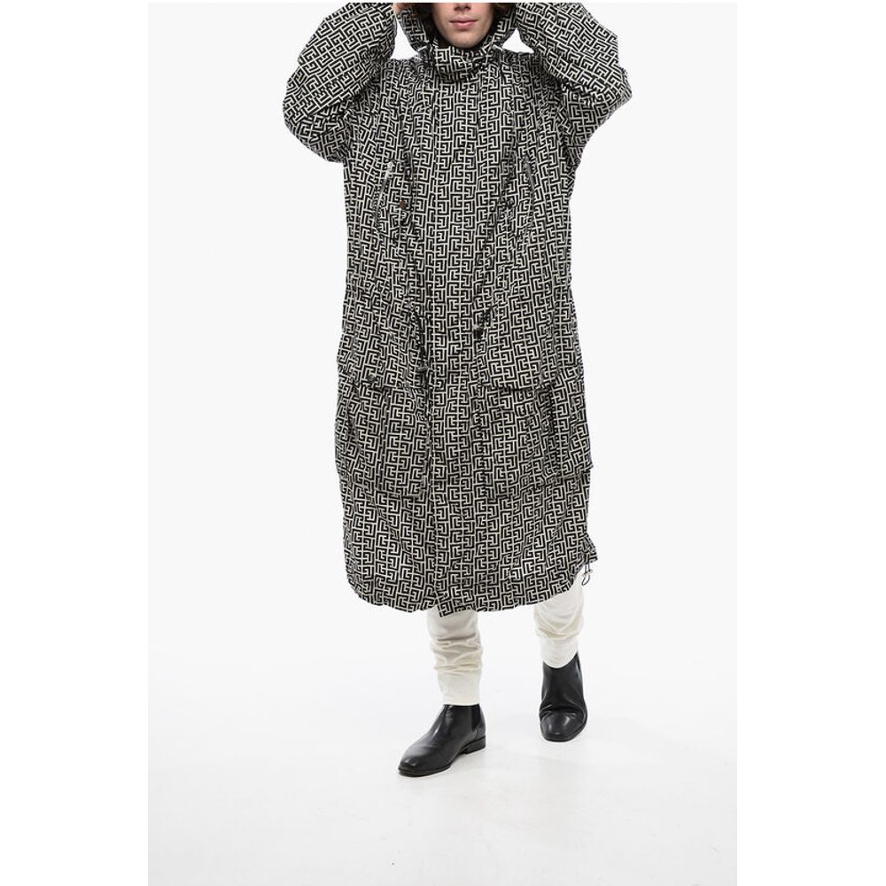 Nylon Parka Fit Windbreaker with Monogram Motif