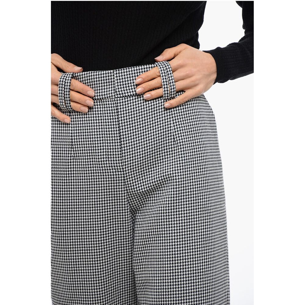 Houndstooth High-waisted Pants