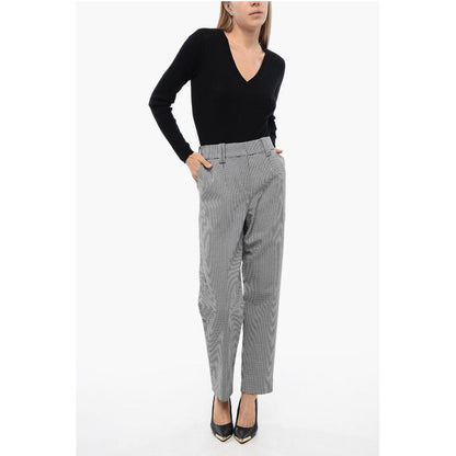 Houndstooth High-waisted Pants
