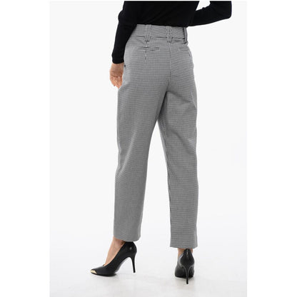 Houndstooth High-waisted Pants