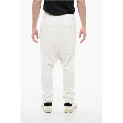 Low-Crotch Crepe Viscose Blend Pants